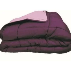 Couette Microfibre 400g/m² CALGARY Prune & Parme 240x260cm