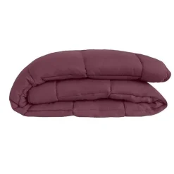 Couette Microfibre 400g/m² CALGARY Prune & Parme 240x260cm