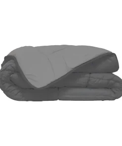 Couette Microfibre 400g/m² CALGARY Acier & Argent 220x240cm