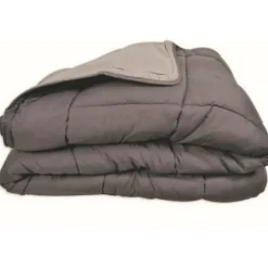 Couette Microfibre 400g/m² CALGARY Acier & Argent 220x240cm