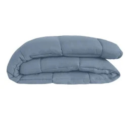 Couette Microfibre 400g/m² CALGARY Petrole & Mastic 140x200cm