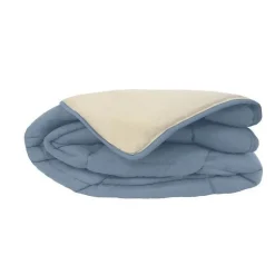 Couette Microfibre 400g/m² CALGARY Petrole & Mastic 140x200cm