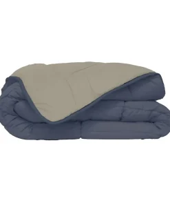 Couette Microfibre 400g/m² CALGARY Petrole & Mastic 140x200cm