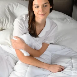 Couette naturelle - Tempérée - 30% duvet 300 g/m² 140x200 cm NEVADA