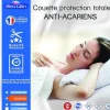 Couette protection totale anti acariens 400 gr/m² 140 x 200 cm pour lit 1 place 90 x 190 cm