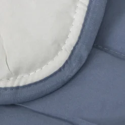 Couette été 260x240 cm COCOON BICOLORE Petrole/Mastic garnissage fibre polyester 200g/m2