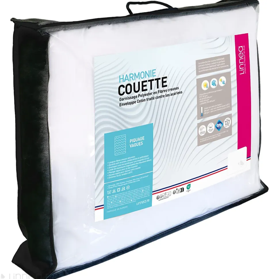 Couette été 140x200 cm HARMONIE garnissage fibre polyester 150g/m2