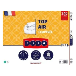 Couette tempérée - DODO - TOP AIR - 220 x 240 cm - 300G/M² - Blanc