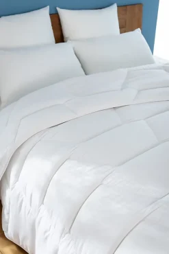 Couette tempérée 240 x 260 cm coton blanc