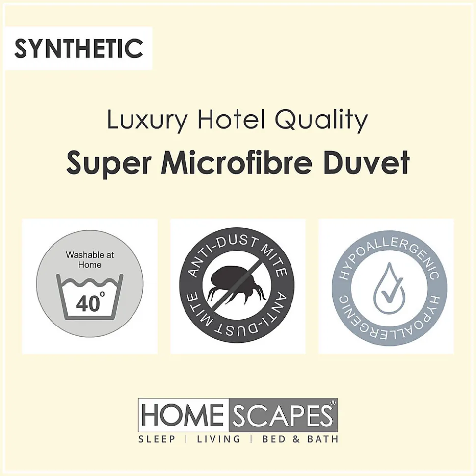 Couette tempérée 260 x 220 cm en microfibre 10.5 Tog - HOMESCAPES