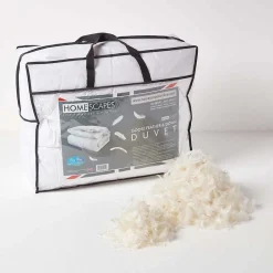 Couette tempérée 135 x 200 cm en duvet et plumes d'oie 10.5 Tog - HOMESCAPES