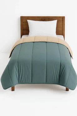 Couette tempérée Gris / Taupe - 1 personne 140 x 200 - 14925