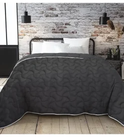 Couette tempérée Gris et blanc 300g 140 x 200 pour lit 1 place ABEIL