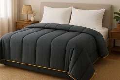 Couette Tempérée Gris Foncé - 2 Personnes 240x260 - 10403