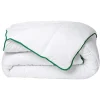 Couette tempérée traitement anti-acariens naturel de DREAMEA en microfibre - 220 x 240 cm - 300 gr/ m² - Biais vert - AZYLIA II