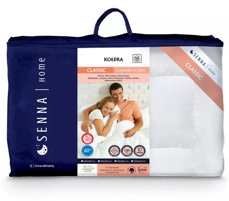 Couette toutes saisons 155x200 CLASSIC, Senna Home Blanc