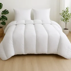 Couette Ultra chaude Microfibre Blanche - 1 ou 2 personnes 200 x 200 - 17130