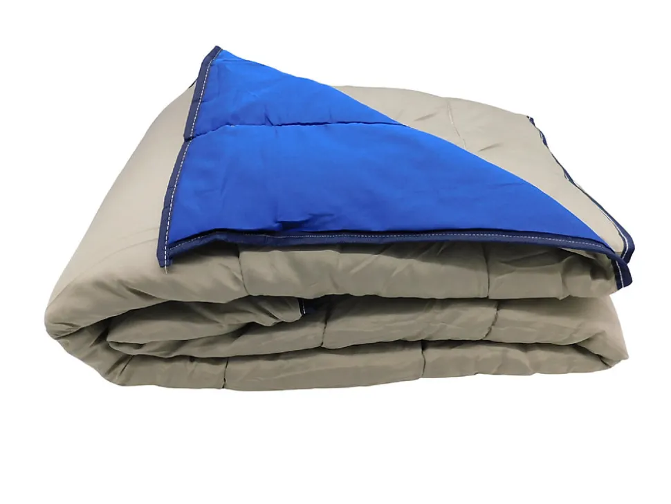 Couette ultra légère Bleu foncé / Taupe - 2 personnes 220x240 - 14032-2