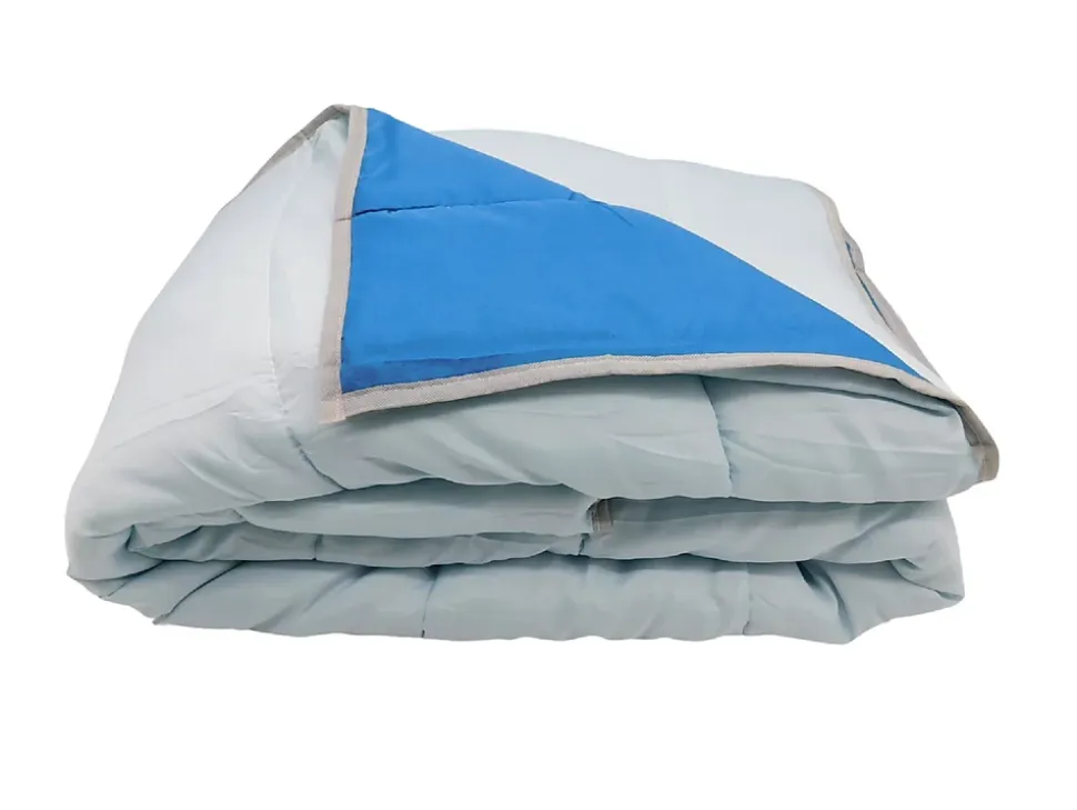 Couette ultra légère Bleu Pétrole / Bleu ciel - 2personnes 220x240 - 14032-6