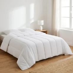 Couette 220x240 cm - Pour Lit 2 Personnes - Enveloppe en Coton - Légère - Sans Traitement