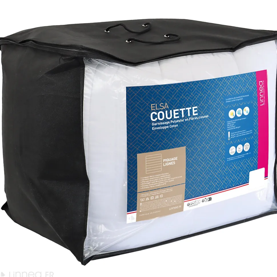 Couette 300x240 cm 4 saisons ELSA garnissage fibre polyester 500g/m2