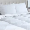 Couette 220x240 CM AELA en plume d'oie anti acarien 500 gr + 2 oreillers