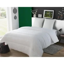 Couette 140x200 cm DODO ALoe - Tempérée - 300G/m² - Couette 1 personne - Douce et Confortable - Blanc