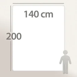 Couette 140x200 cm été ELSA garnissage fibre polyester 200g/m2