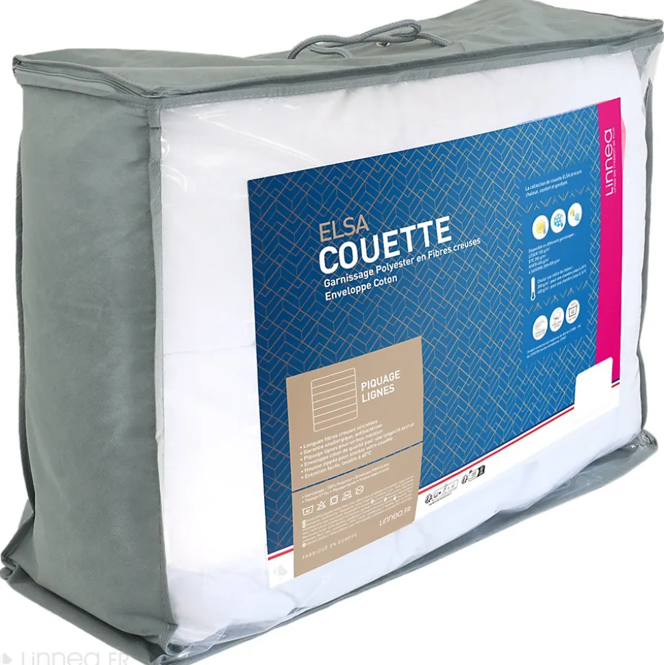 Couette 280x240 cm été ELSA garnissage fibre polyester 100g/m2