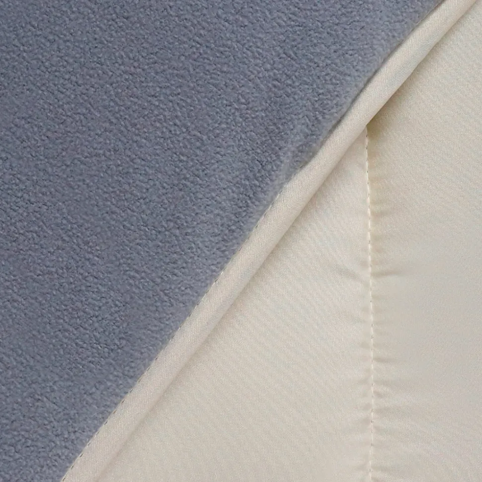 Couette 200x200 CM ZOE polaire biface gris et crème 400 gr