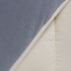 Couette 220x240 CM ZOE polaire biface gris et crème 400 gr