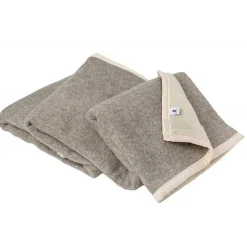 Couverture 100% Laine Toison DOr 180 x 240 taupe naturel