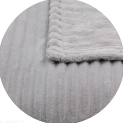 Couverture 100% polyester 240x260 cm microvelours DOLCE gris perle