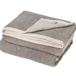 Couverture 100% pur laine vierge 220x240 cm PASTORALE blanchie