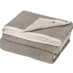 Couverture 100% pur laine vierge 180x240 cm PASTORALE blanchie