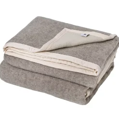 Couverture 100% pur laine vierge 240x260 cm PASTORALE blanchie