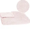 Couverture - SPRINGOS - 200 x 220 cm - Polyester - Vieux rose - Motif coquillages