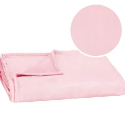 Couverture - SPRINGOS - Douillette 150x200 cm - Polyester 100% - Rose - 350 g/m²