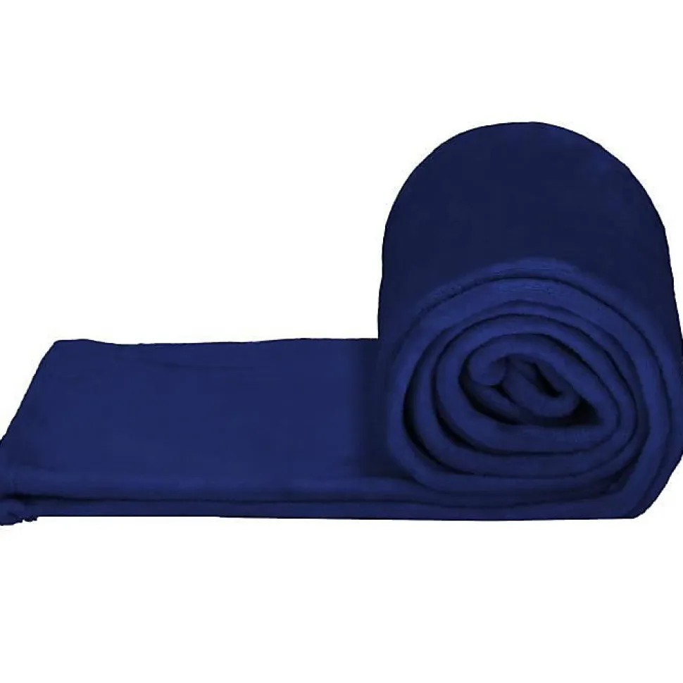 Couverture - SPRINGOS - 200x220 cm - Bleu royal - 100% polyester - Douce et chaude