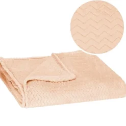 Couverture - SPRINGOS - Zigzag - 130 x 180 cm - Polyester - Douce et chaude