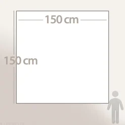 Couverture courtepointe en mousseline de coton 150x150 cm + 5 cm ELZA marron foin