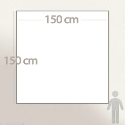 Couverture courtepointe en mousseline de coton 150x150 cm + 5 cm ELZA gris lichen