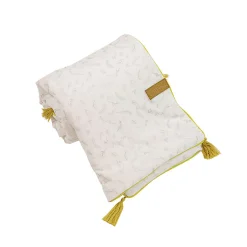 Couverture double face Leafy Bunny (75x100 cm - Ecru)