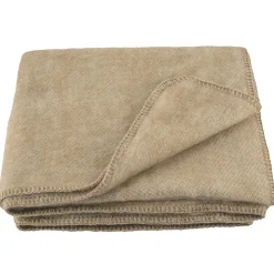 Couverture en laine mélangée 240x260 cm OSLOO beige lin