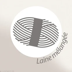 Couverture en laine mélangée 240x260 cm OSLOO beige lin