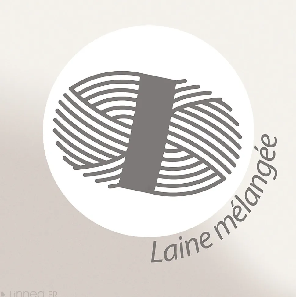 Couverture en laine mélangée 240x260 cm OSLOO beige lin