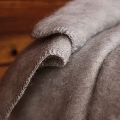 Couverture en laine mélangée 220x240 cm OSLOO gris perle