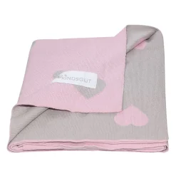 Couverture enfant cœurs 100 x 80 cm