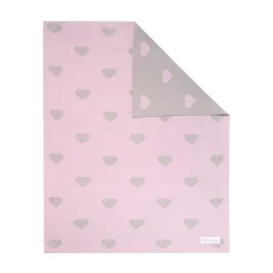 Couverture enfant cœurs 100 x 80 cm