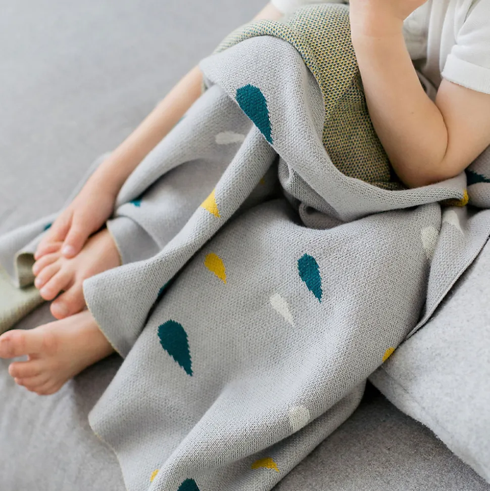 Couverture enfant gouttes 100 x 80 cm